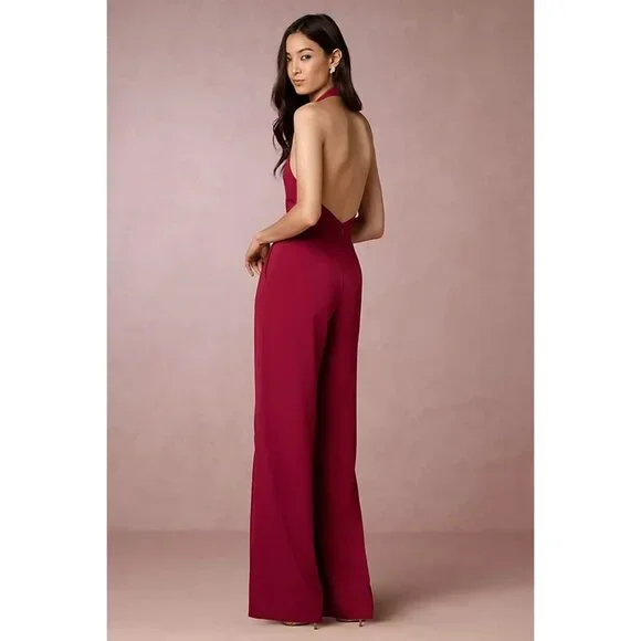Anthropologie BHLDN Jill Stuart NEW Mara Jumpsuit Red Currant sz 6 S Women's